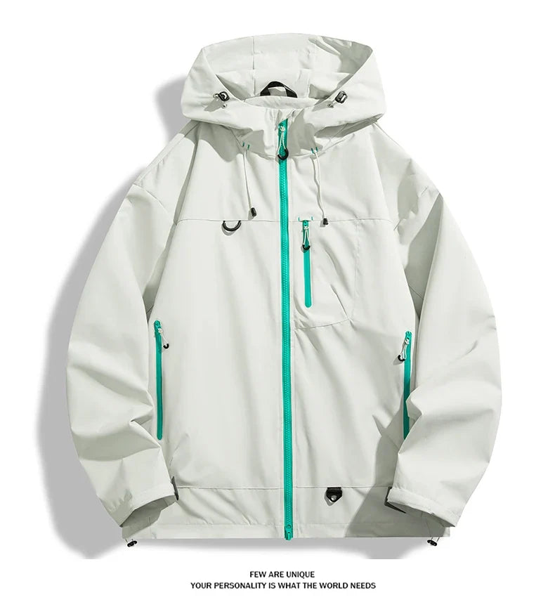 Unisex Waterproof Windbreaker Outdoor Sport Windproof Single-Layer Jacket Men Women Hiking Climbing Trekking Rain Coat