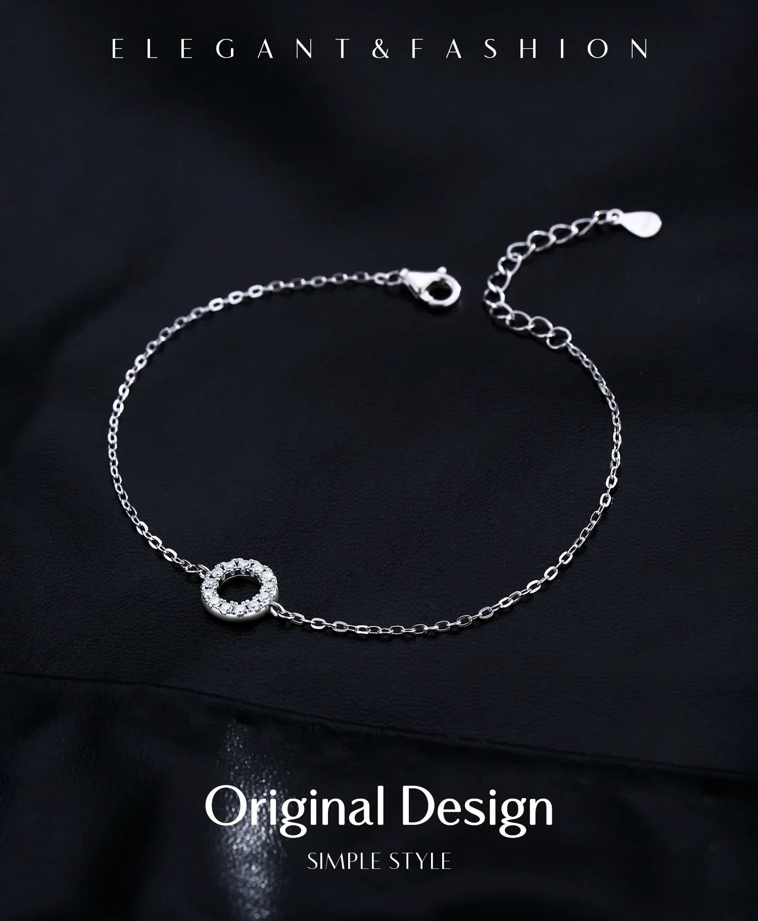 D Color Moissanite Bracelet 925 Sterling Silver Fashion Hallow Out Round Link Chain Bracelet For Women Fine Jewelry Gifts