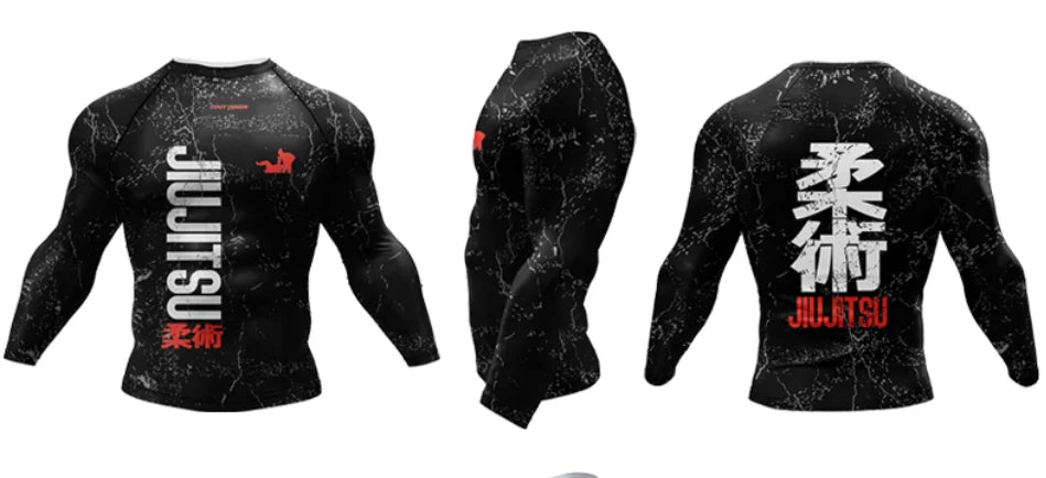 Men Cool Fighting Wear Jiu Jitsu BJJ Boxing Rashguard Custom Grappling Kicboxing Club Uniforms Compression Gym Tees