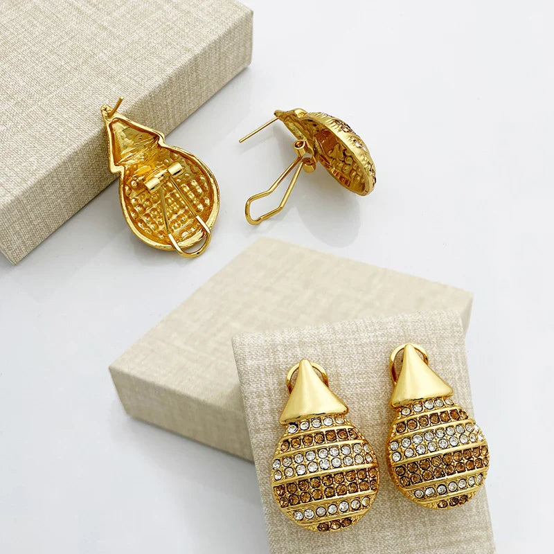 Elegant Dubai Women Jewelry Sets Luxury Design Necklaces Earrings Ring Bracelet Daily Wear Parties Vacations Ideal Gift