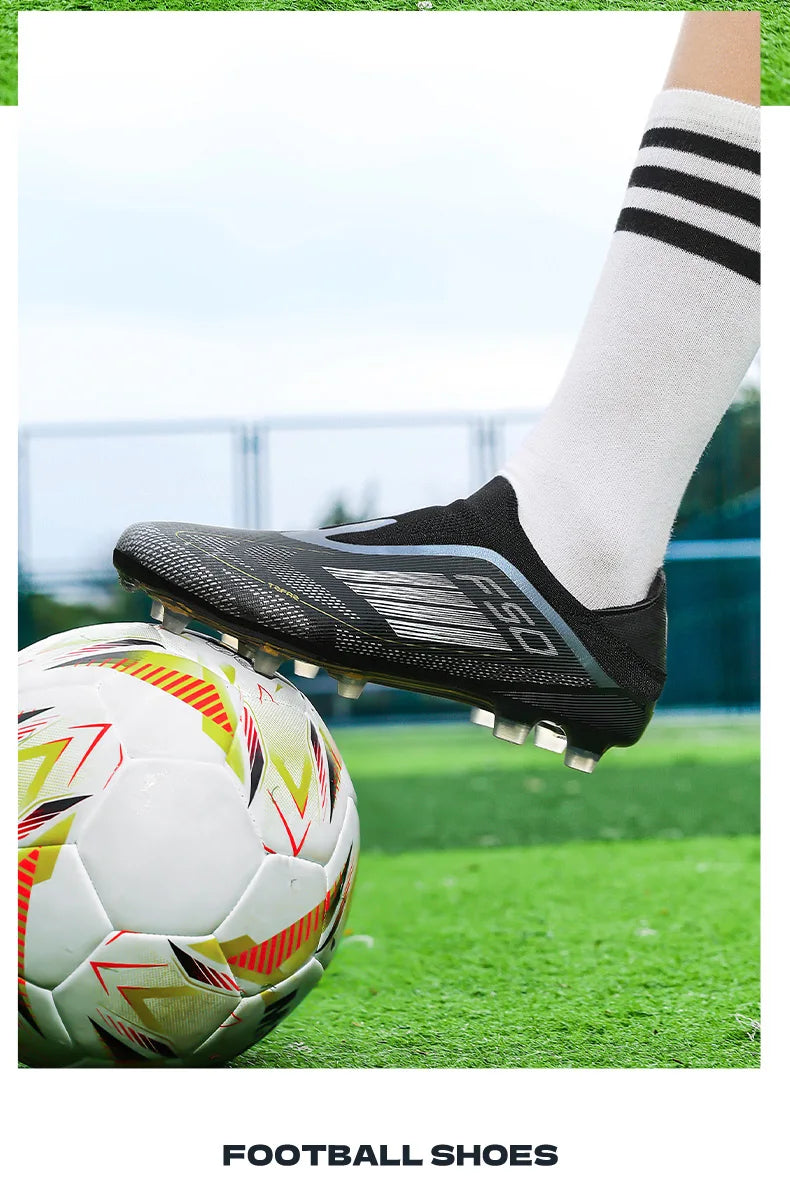 Men Football Boots Long Spikes Match Futsal Soccer Shoes Training TF Ultralight Indoor Sneakers Breathable Cleats Drop Shipping