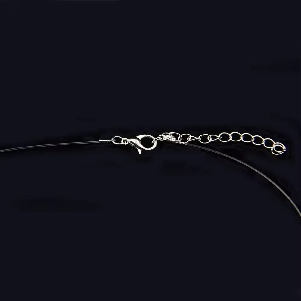 Fishing Line Waterdrop Moissanite Pendant Necklace  Certified 1Carat Pear Cut Diamond Neckchain for Women 925 Silver Jewelry