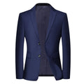 2026 Autumn Winter New Mens Soild Color Suit Jacket Single Breasted Men Business Casual Suit Coat Grey Blue Male Blazer Outwear