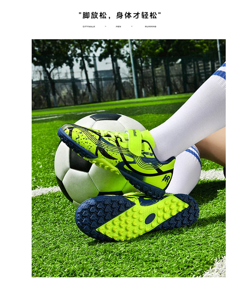 New Men Kids Professional Soccer Shoes Grass Boys Ultralight Football Boots Match Training Shoes Cleats Non-Slip Drop Shipping