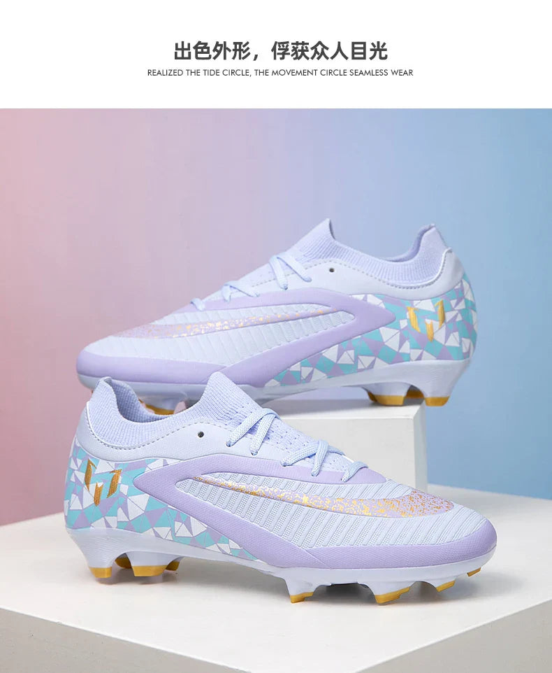 New Kid Match Boys Football Boots Sports Shoes Match Soccer Shoes Outdoor Sneakers Professional Non-Slip Comfortable Unisex