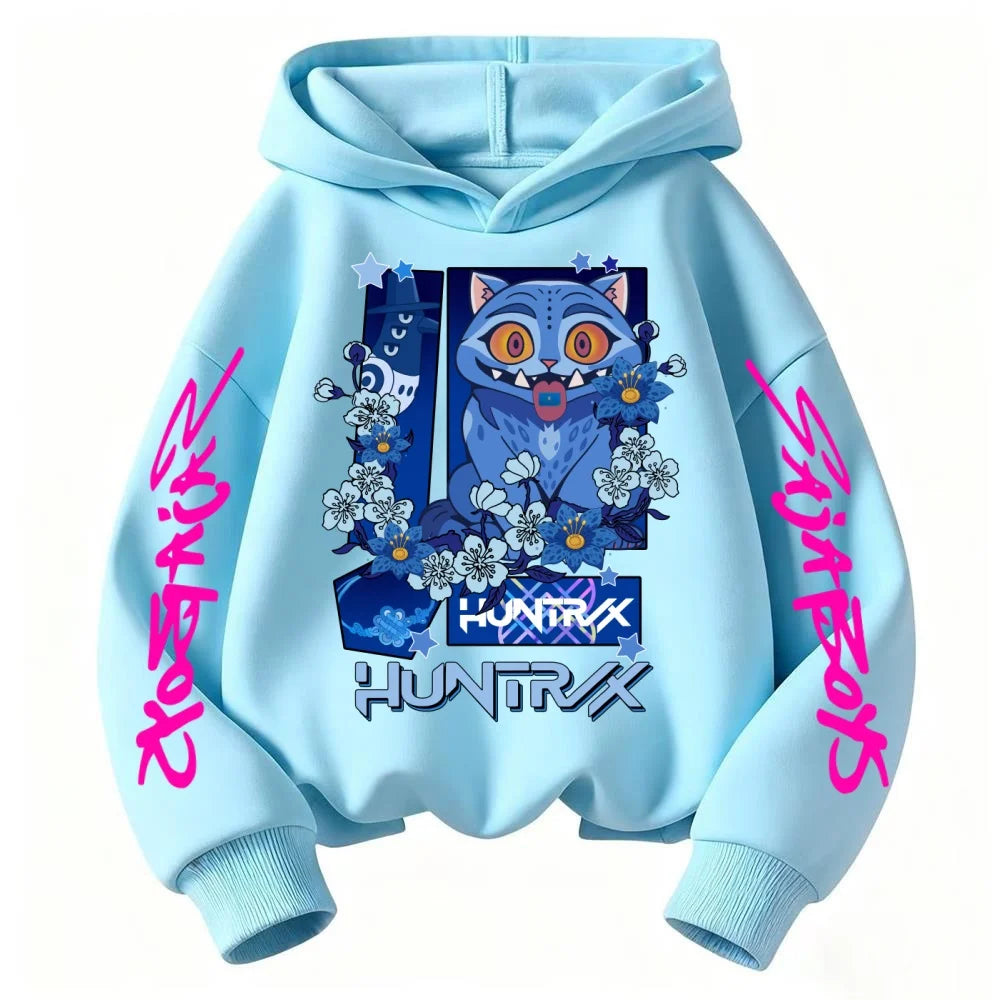 ملابس رياضية للأطفال لعام 2025 Kpop Devil Hunter Derpy Tiger Hoodie ملابس رياضية للأولاد والبنات بغطاء للرأس