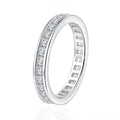 Full Princess Cut Moissanite Ring for Women 925 Sterling Silver Lab Diamond Engagement Wedding Rings Fine Jewelry Bands