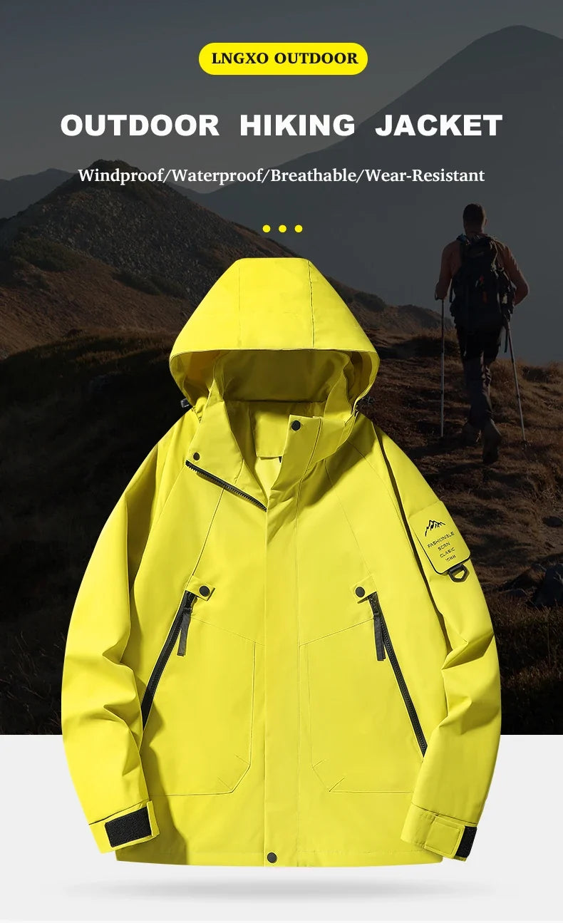Women's Men's Waterproof Jacket Climbing Hiking Camping Trekking Windbreaker Unisex Outdoor Windproof Rain Coat Antifouling