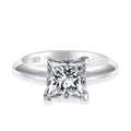 1ct 2ct Princess Cut Moissanite Lab Diamond Ring For Women 925 Sterling Silver Pass Diamond Test Bands Party Wedding Rings