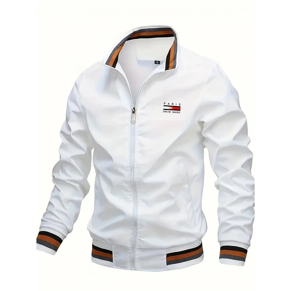 Spring Autumn Men's Jackets Oversized Stand Collar Zipper Outdoor Coat Tops Baseball Bomber Varsity Jackets Man Designer Clothes