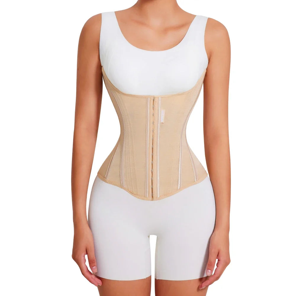 MiiOW U-shaped Waist Trainer Corset Workout Body Shaper Breast Lifted Waist Trainer Soft Steel Bone Slimming Women's Shapewear