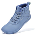 Unisex Winter Barefoot Shoes Womens Men Wide Toe Box Faux Fur Lined Ankle Sneakers Artificial Leather Lace Up Shoes