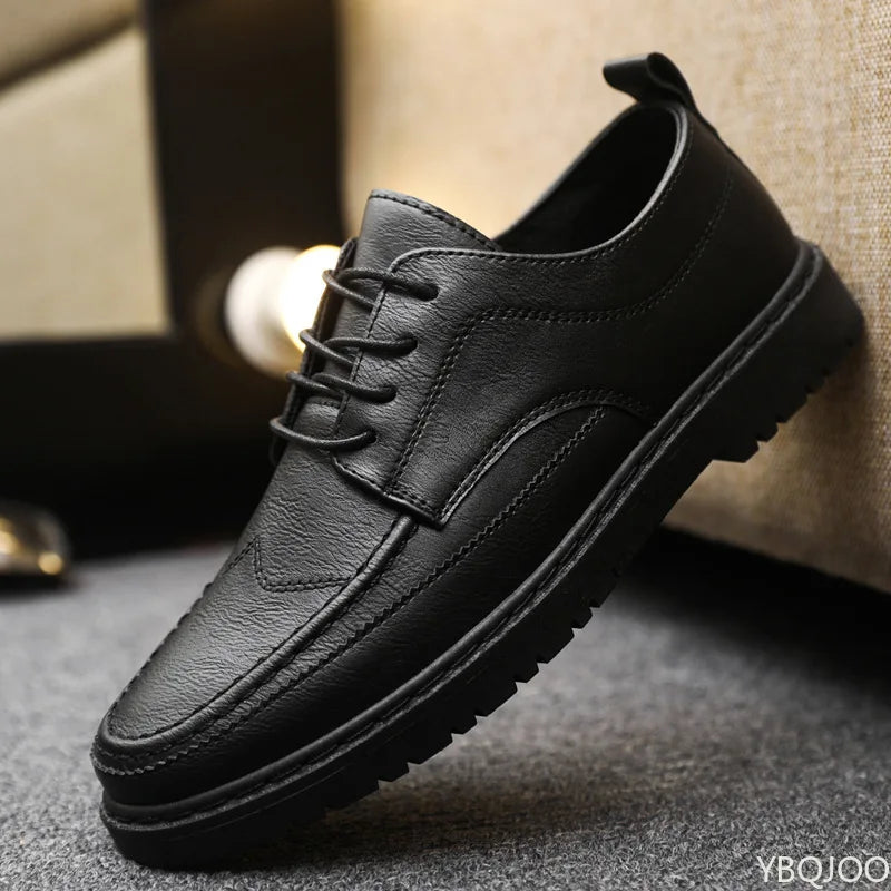 Men’s Casual Leather Shoes – Comfortable Slip-On Daily Footwear for Office & Travel