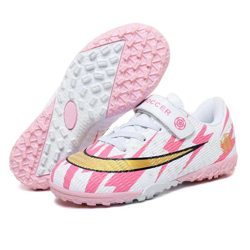 New Kids Soccer Shoes TF School Football Boots Boys Girls Cleats Grass Sneakers Child Outdoor Athletic Training Sports Footwear