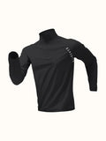 Mens Long Sleeve Stylish Solid Collar Shirt - Breathable, Medium Stretch, Applique Design, Regular Fit, Polyamide Material - Per