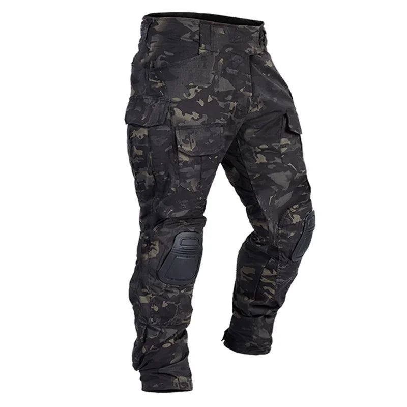 Outdoor Combat Pants +Knee Pads Tactical Cargo Pants Men Trousers Hunting Pants Camping Camo Multicam Workwear Trekking Clothes