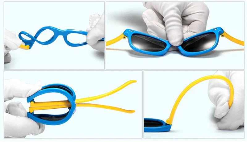 Classic Kids Silicone Sunglasses UV400 Eyewear for Boys Girls TR90 Goggles Children Sunglasses UV Protection Kids Eyewear