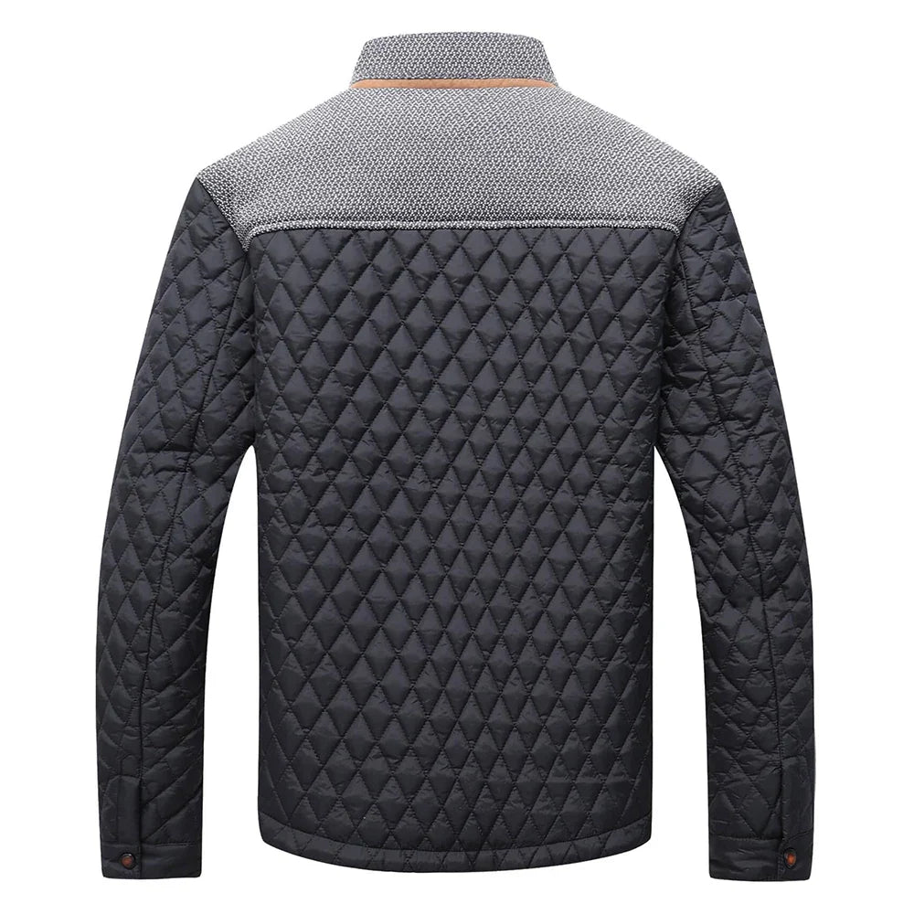 Men's Jackets Casual Bomber Coat Diamond Quilted Puffer Down Lightweight Casual Button Down High Quality Overshirt Us Size