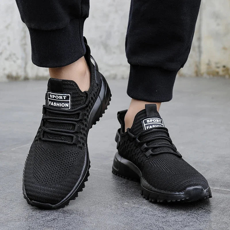 Men's Mesh Shoes Unique Grid Trend Design Breathable Comfortable Running Shoes Summer New Track  Field Basketball Sports Shoes