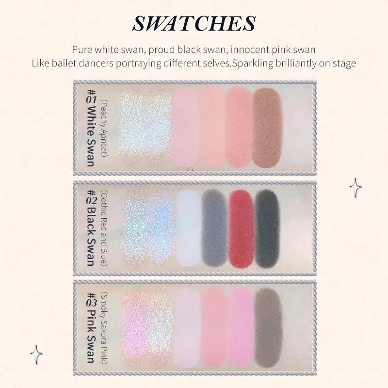 Makeup Set Swan Ballet Concealer Palette Embossed Blusher Shine Lipstick Kit With Bag THE SWEETIE BEAR Bunny Garden