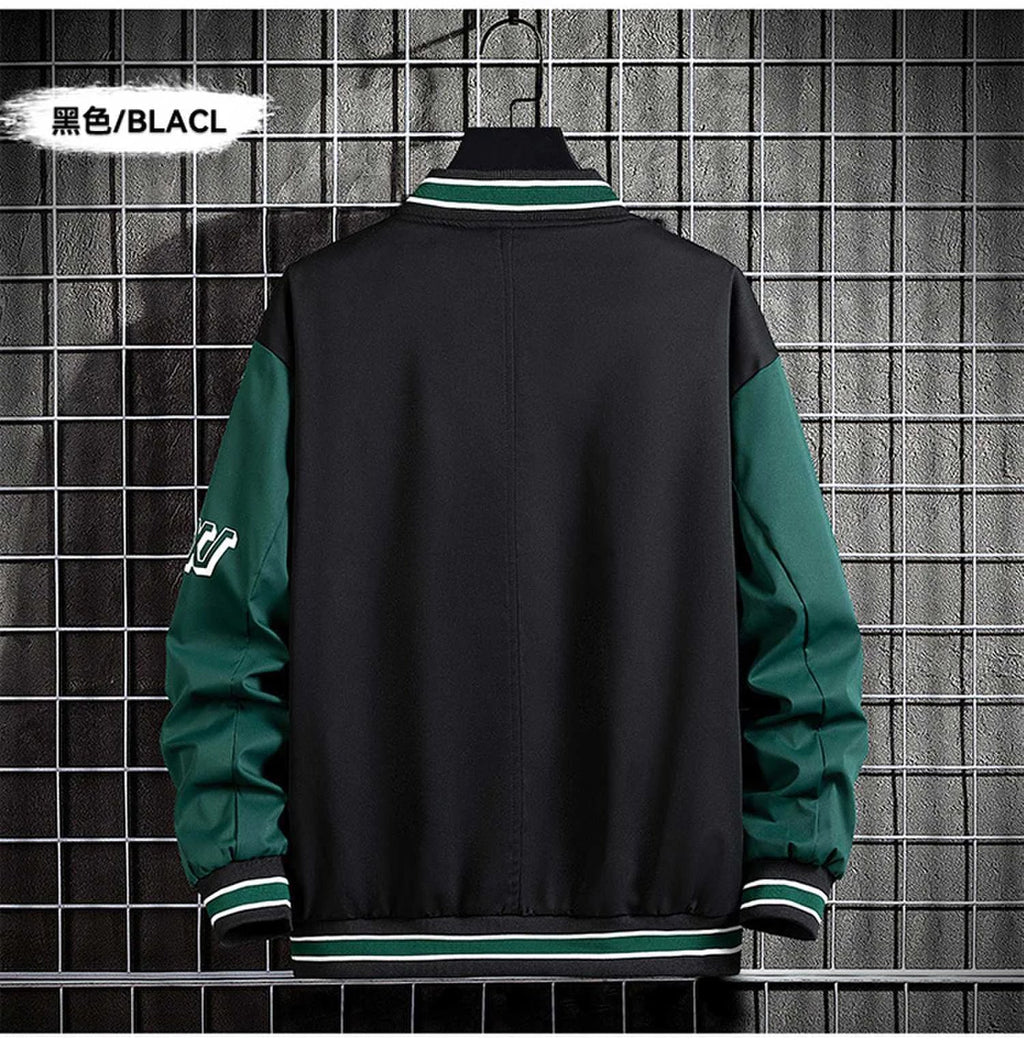 10XL Plus Size Baseball Jacket Men Fashion Casual Patchwork Jacket Coat Male Varsity Jacket Coat Big Size 10XL
