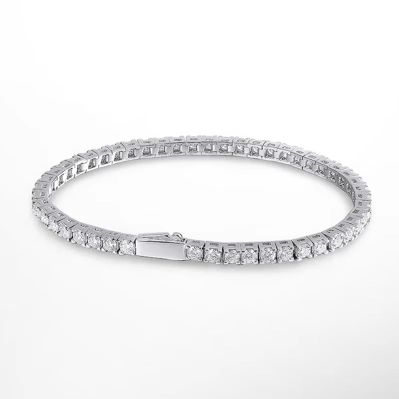D VVS1 Moissanite Tennis Bracelet Original s925 Sterling Silver Plated 18k White Gold with GRA Bracelets for Women Man