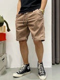 2026 Summer Casual Corduroy Y2K Shorts For Men American Retro Loose Straight Short Pants High Street Fashion Gym Bermudas