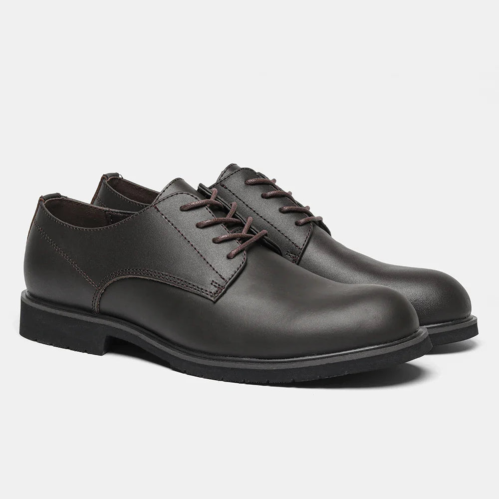 Genuine Leather Men Derby Shoes Thick Sole Men Casual shoes Men Leather Shoes