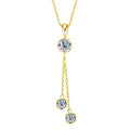 1.6CT Moissanite Pendant Necklace for Women 18k Gold Plated Round Pendant 925 Sterling Silver Wedding Anniversary Fine Jewelry