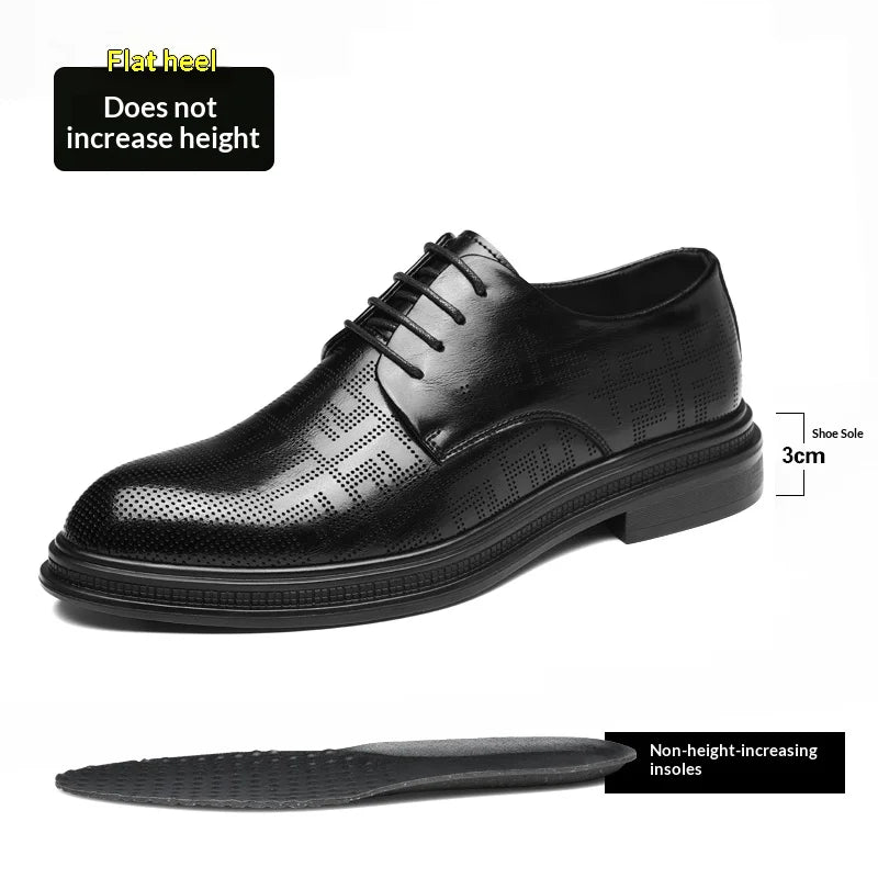 summer Men Elevator Shoes Dress Shoes Formal Leather Quality Busincess Lift 6CM 8CM Height Increased Man Elegance Wedding Shoes