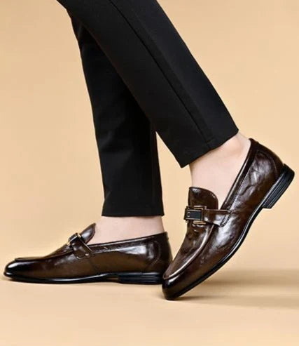 British Style Business Men's Formal Shoes Brown Slip-on Cheap Liquidation Elegant and Classic Leather Casual 39 Social Shoe Male
