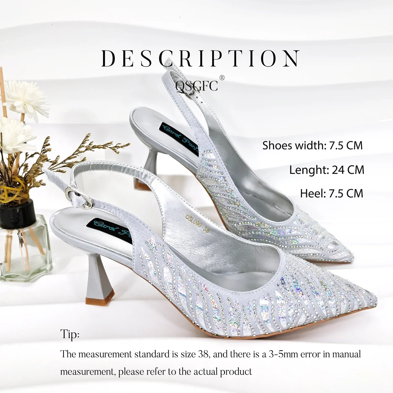 Fashion Shoes Matching Bag Set Decorated with Crystal Ladies Wedding Party
