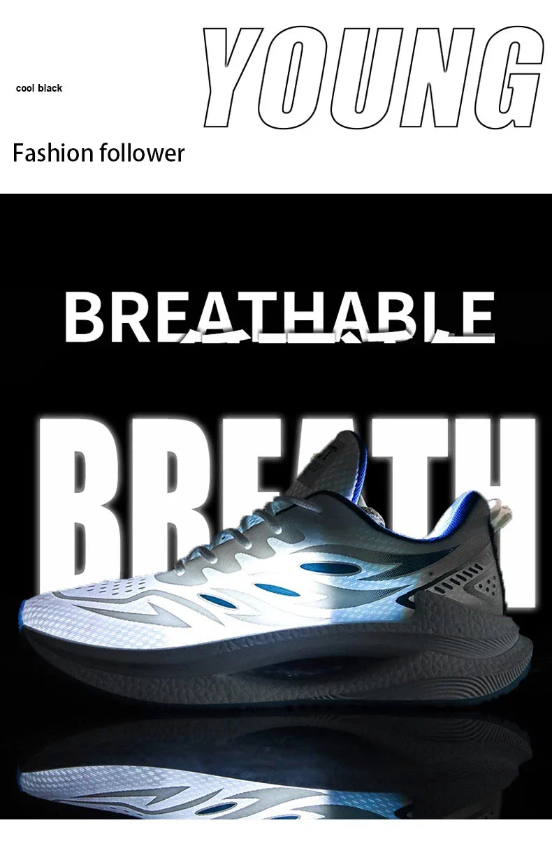 Men's Breathable Sports Shoes Spring New Mesh Casual Fashion Versatile Trendy Men's Shoes Summer Running Shoes Suitable for Outdoor Sports