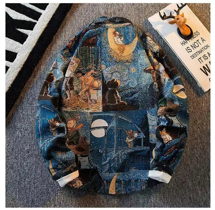 2025 spring Men's doodle Camouflage Men Jacket Loose Turn Down Collar Cargo Lapel Coat printing fashion jackets Outerwear male