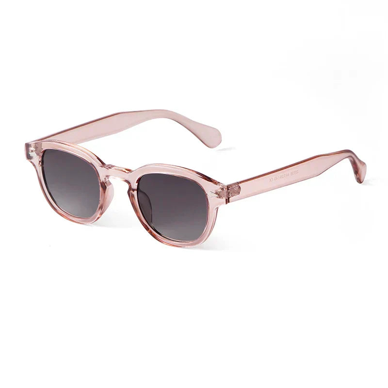 Vintage Tortoise Shell Round Sunglasses Women Men 2026 Brand Design Retro Rivet Yellow Blue Lens Square Sun Glasses Female Male