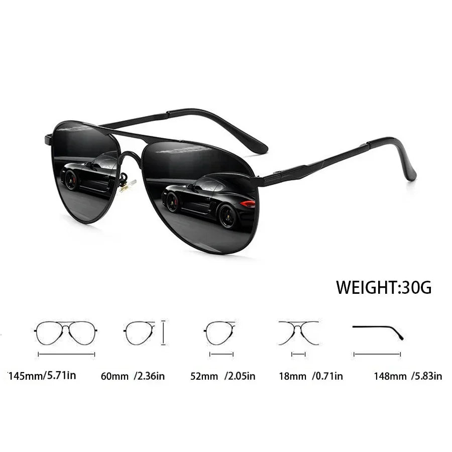 Luxury Oversized Metal Pilot Sunglasses Men Women Driving Fishing Sun Glasses Male Female Sunglass Man Eyewear