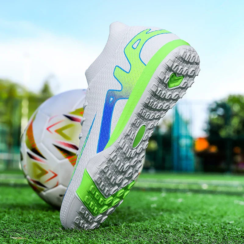 New Men Football Boots Cleats High-top Sneakers High-quality Non-Slip Indoor Soccer Shoes Futsal Grass Match Hot-selling Outdoor