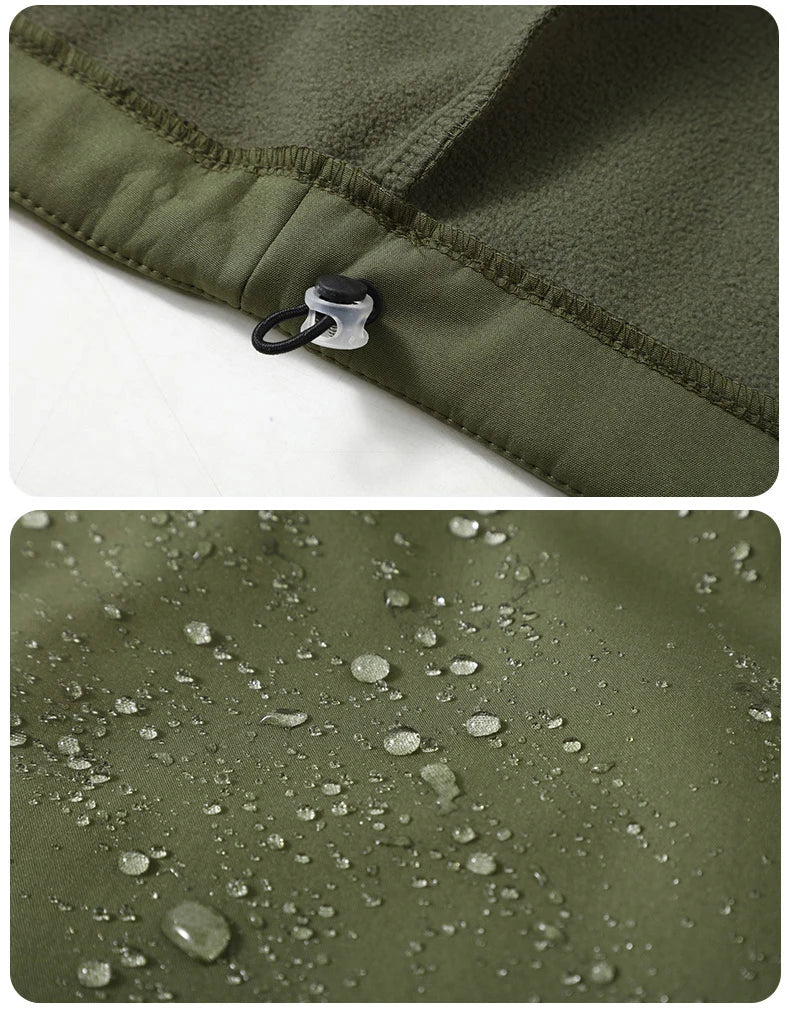 Waterproof Windbreaker Jacket Men 12XL 13XL Plus Size Camp Jacket Coat Male Fashion Casual Fleece Jackets Big Size 13XL