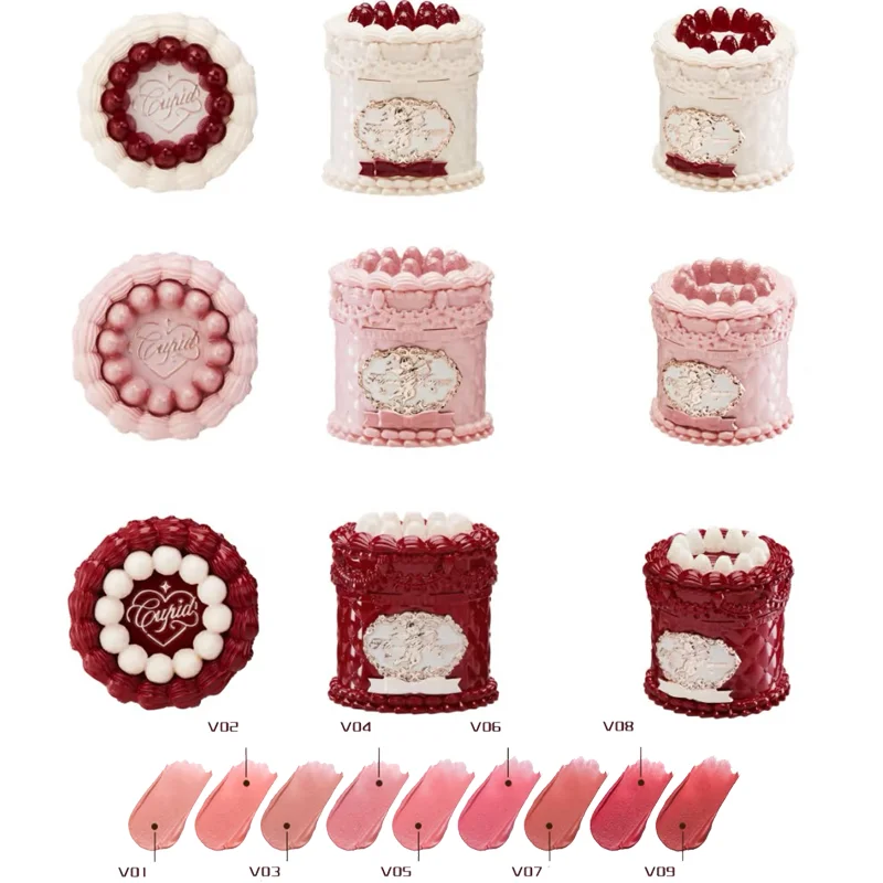 Strawberry Cupid Box Collection Make Up Sets Cosmetics Full Set Palette Pressed Powder Blush Lipstick Gift Box