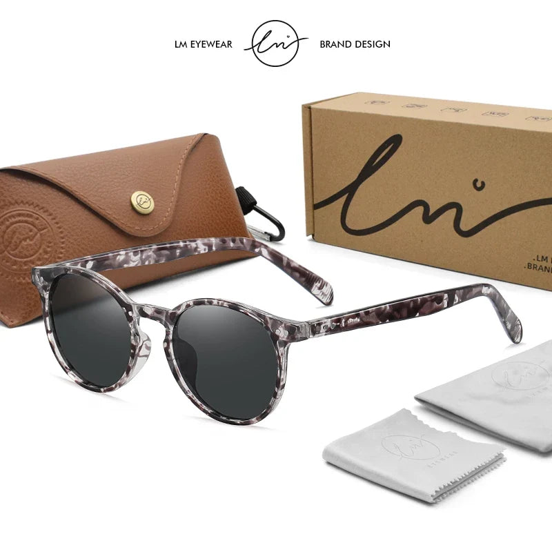 Retro Round Sunglasses Women Men Ultralight TR90 Polarized Unisex Driving Shades Vintage Sun Glasses UV400 Gafas De Sol