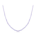 Amethyst Necklace for Women 3mm Handmade Amethyst Beaded Necklace Natural Crystal Choker Necklace Jewelry Gifts BSN431