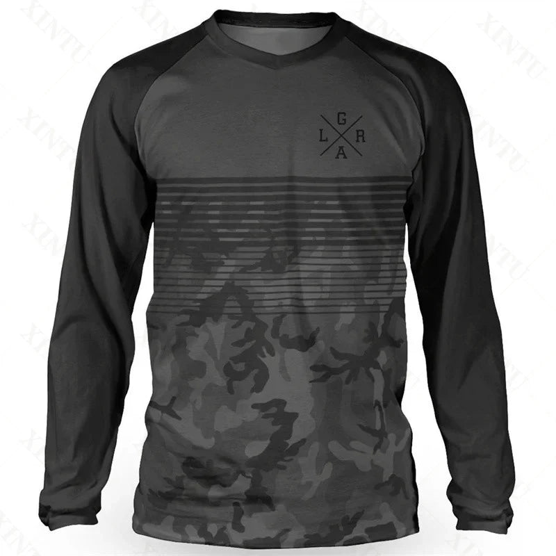 Loose Rider Men's Jersey DH Motocross Downhill Suit MTB Mountain Bike Breathable T-Shirt LGRA Long Sleeve Sweatshirt