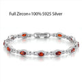 3x5mm Oval Cut Full Moissanite Tennis Bracelet Can Pass Diamond Test for Women S925 Silver luxury Sparkling Fine Jewelry