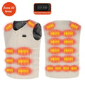 New Winter Unisex V-Neck 22 Zone Heat Resistant Warm Vest Middle-Aged And Elderly People Worn Both Inside And Outside Waistcoat