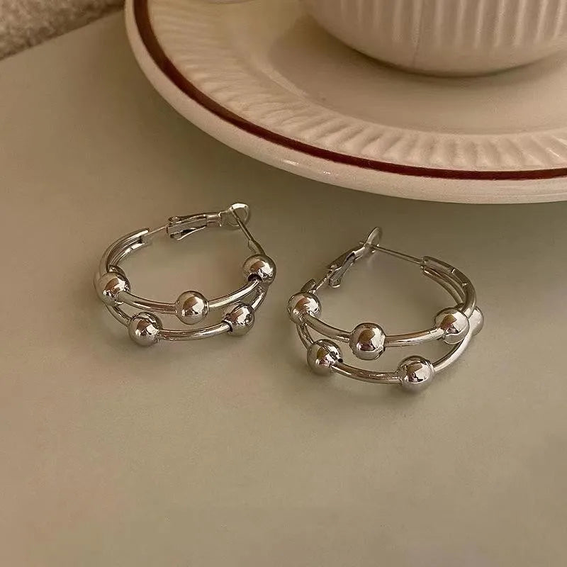 Jewelry Sweet Heart Rhinestone Butterfly Shape Dangle Earrings for Women Silver Color Korean Fashion Y2K Piercing Earring