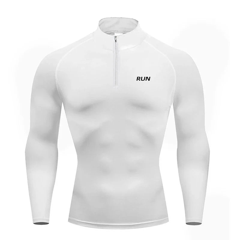 Running T-shirts Men Compression Long Sleeve Sports Polo Shirts Trainning & Exercise Gym Fitness Quick Drying Sportswear