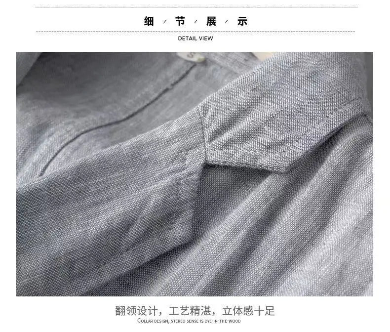 2025 Summer New Men's Linen Casual Suit Coat Solid Color Lightweight Breathable Luxury Cotton Hemp Top 100% Linen Fabric