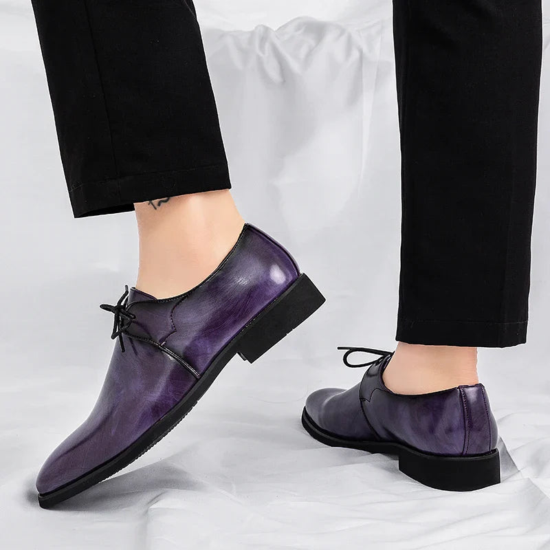 New Men's Solid-Color Belt Casual Shoe Are Comfortable And Classic Business Office Fair Dress Shoe Are Fashionable Wedding Shoes