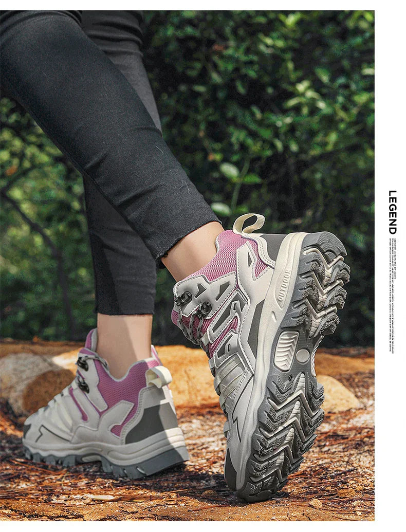 2025 New Hiking Shoes Unisex Outdoor Hiking Sports Shoes Camping Boots Ladies Waterproof Walking Shoes Non-slip Hiking Shoes