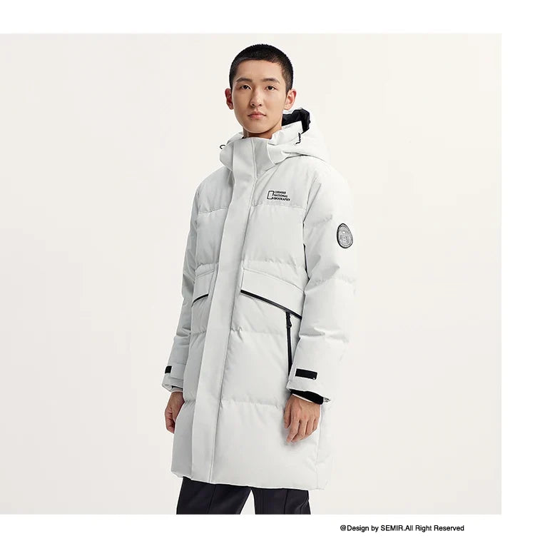 Down Jacket Men Long Length 2026 New Winter Outerwear Waterproof and Warm Outdoor Travel Outerwear